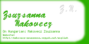 zsuzsanna makovecz business card